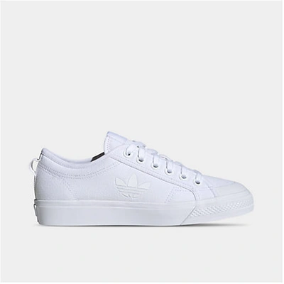 Shop Adidas Originals Adidas Women's Originals Nizza Trefoil Casual Shoes In White