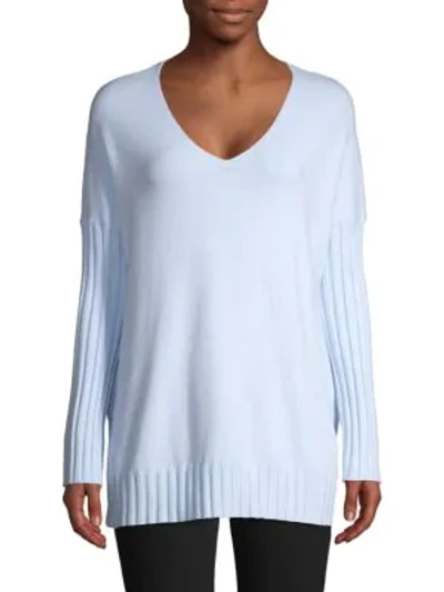 Shop French Connection Vhari Ribbed-sleeve Sweater In Winter White