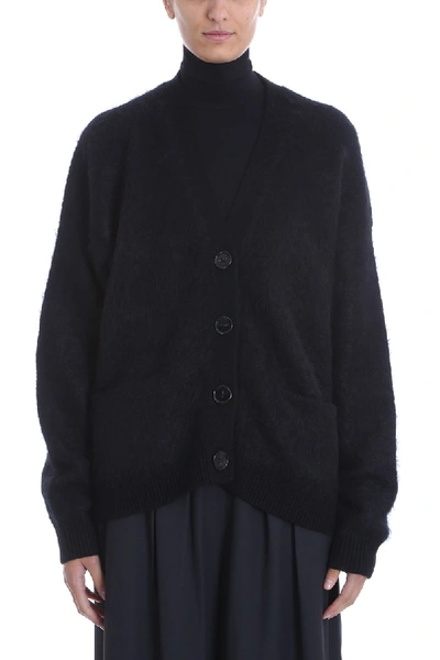 Shop Acne Studios Rives Mohair Cardigan In Black Wool