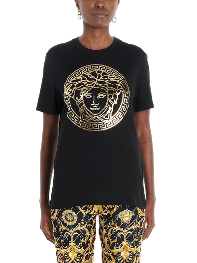 Shop Versace Medusa T-shirt In Black