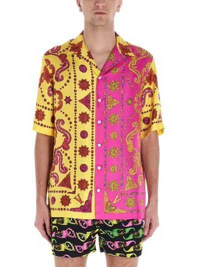 Shop Versace Bandana Shirt In Multicolor