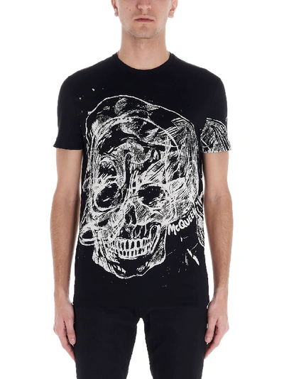 Shop Alexander Mcqueen Teschio Maxi T-shirt In Black