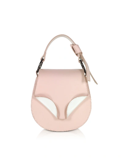 Shop Giaquinto Leather Daphne Mini Shoulder Bag In Pale Peach