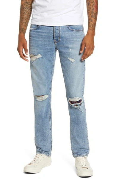 Shop Hudson Blake Ripped Slim Straight Leg Jeans In Combine