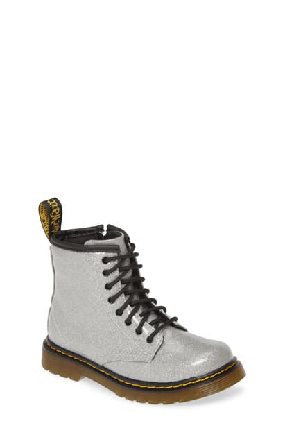 kids silver dr martens