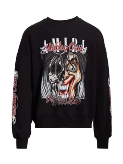 Shop Amiri Motley Crewneck Sweatshirt In Black