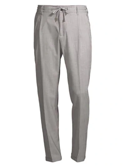 Shop Eleventy Wool-stretch Joggers In Light Grey