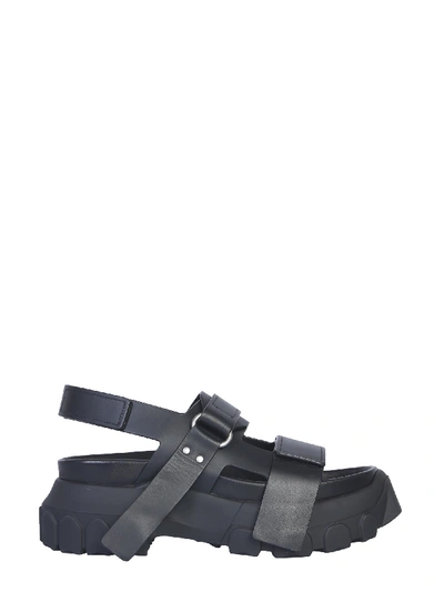 Shop Rick Owens Tractor Sandals In Black