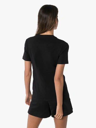 Shop Adidas Originals Black Trefoil Logo Cotton T-shirt