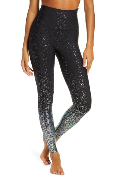 Shop Beyond Yoga Ombre High Waist 7/8 Leggings In Black Iridescent Speckle