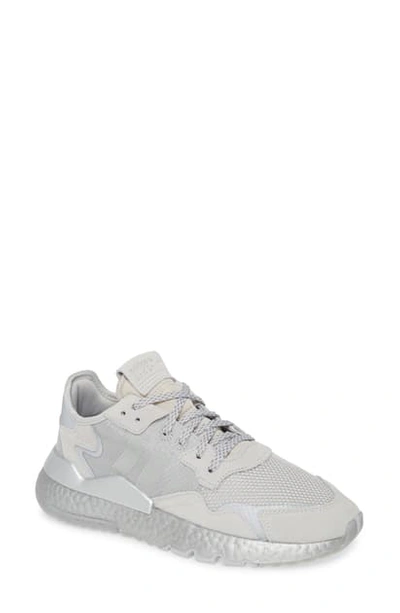 Shop Adidas Originals Nite Jogger Sneaker In Grey/ Silver Metallic