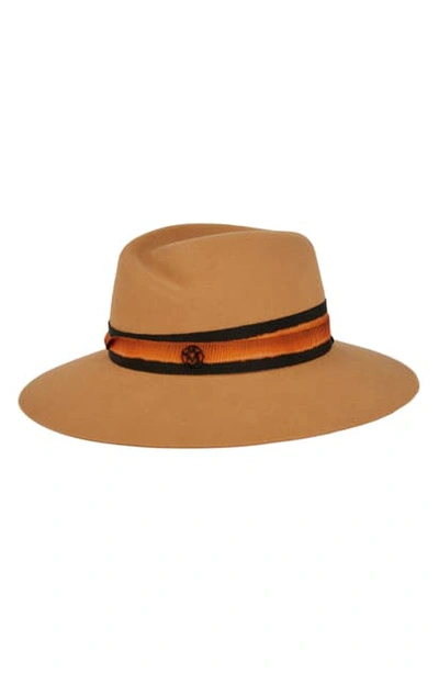 Shop Maison Michel Virginie Fur Felt Hat In Sugar Brown