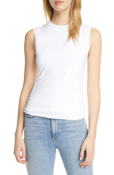 Shop Atm Anthony Thomas Melillo Ruched Muscle Tee In White