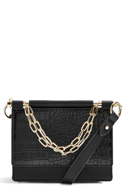 topshop black chain bag