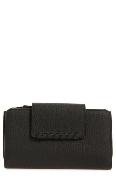 Shop Allsaints Kita Japanese Leather Wallet In Black
