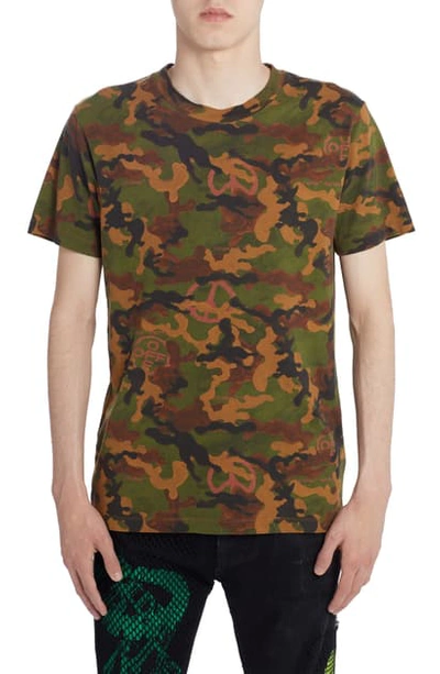 Shop Off-white Camouflage Short Sleeve Slim T-shirt In Black