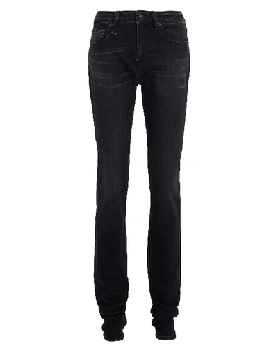 Shop R13 Alison Slim Jeans In Black