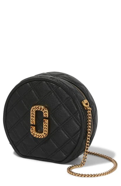 Shop The Marc Jacobs The Status Quilted Leather Crossbody Bag In Black
