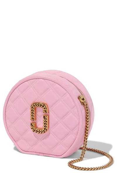 Shop The Marc Jacobs The Status Quilted Leather Crossbody Bag In Powder Pink