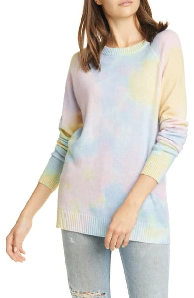 Shop Autumn Cashmere Pastel Splotch Cashmere Sweater In Pastel Multi