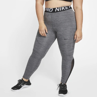 Shop Nike Pro Women's Tights In Black,heather,black,black