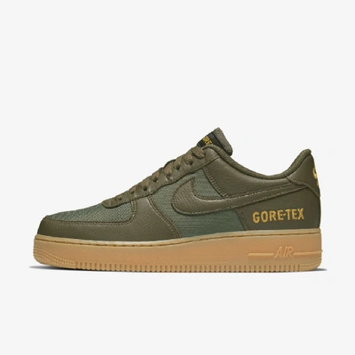 Shop Nike Air Force 1 Gore-tex Shoe (medium Olive) - Clearance Sale In Medium Olive,gold,black,sequoia