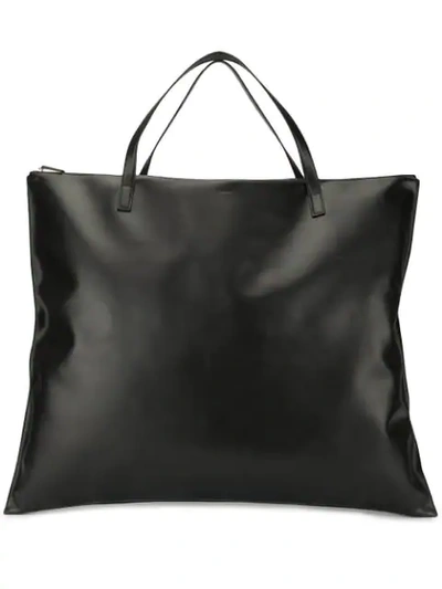 Shop Jil Sander Large Top Handles Tote In Black