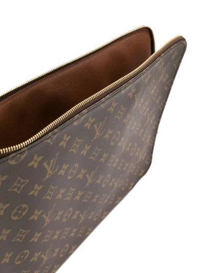 Pre-owned Louis Vuitton  Monogram Document Holder In Brown