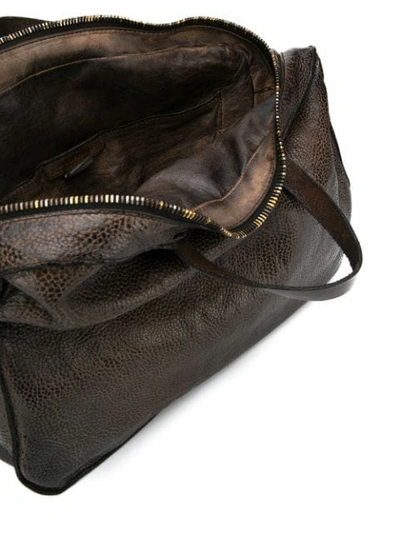 Shop Numero 10 Santiago Textured Tote Bag In Brown