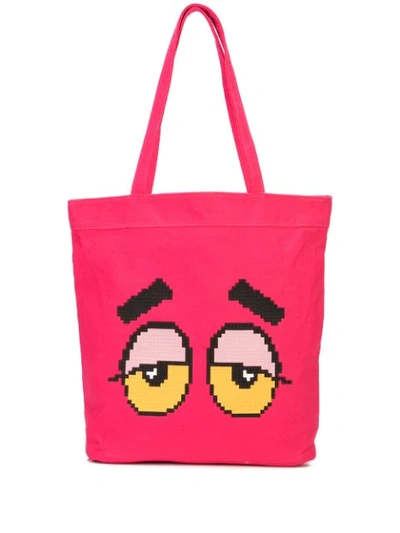 Shop Mostly Heard Rarely Seen 8-bit Drowsy Tote In Pink