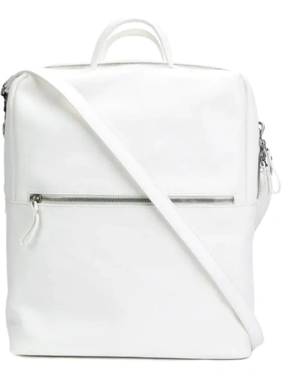 Shop Marsèll Front Zip Backpack In White