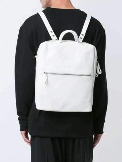 Shop Marsèll Front Zip Backpack In White