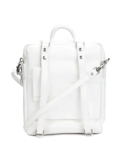 Shop Marsèll Front Zip Backpack In White