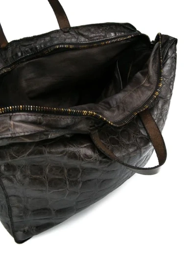 Shop Numero 10 Santiago Embossed Tote Bag In Black