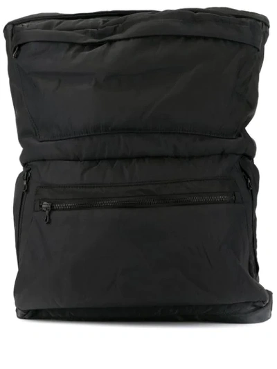 Shop Julius Buckle-detail Zipped Backpack In Black