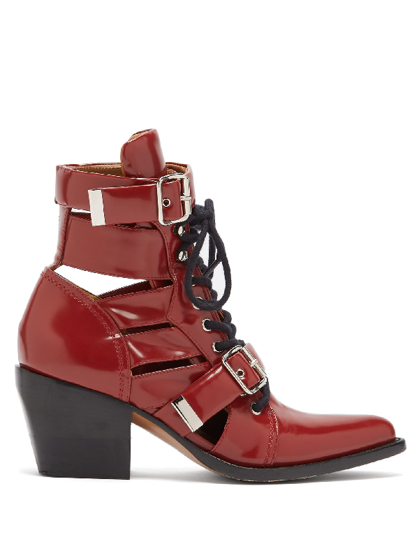 red chloe boots