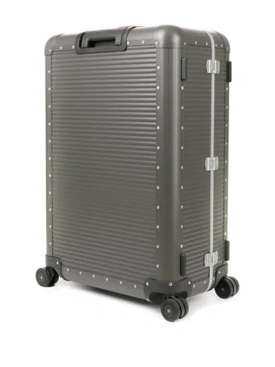 Fpm - Fabbrica Pelletterie Milano Stud Detail Luggage Bag In Metallic