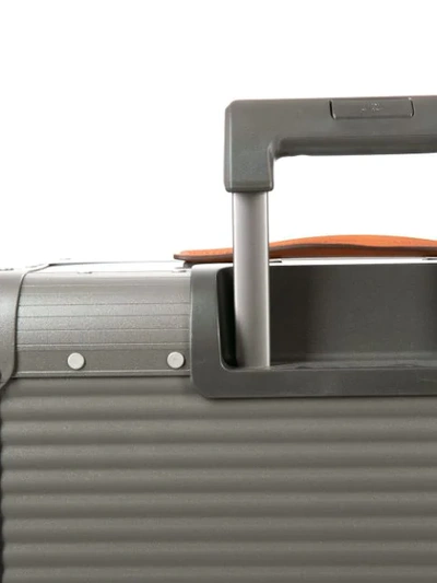 Fpm - Fabbrica Pelletterie Milano Stud Detail Luggage Bag In Metallic