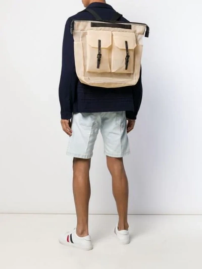 Shop Ally Capellino Frank Sheer Backpack In Neutrals