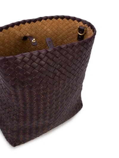 Shop Bottega Veneta Intrecciato Bucket Bag In Purple