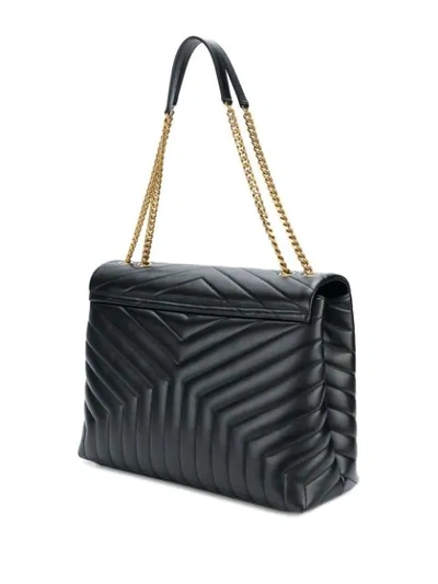 Shop Saint Laurent Large Loulou Chain Bag In Black