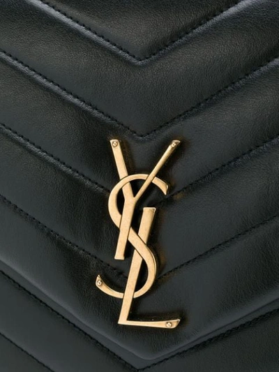 Shop Saint Laurent Large Loulou Chain Bag In Black