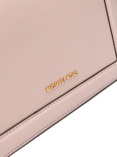 Shop Michael Michael Kors Textured Cross Body Bag In Pink