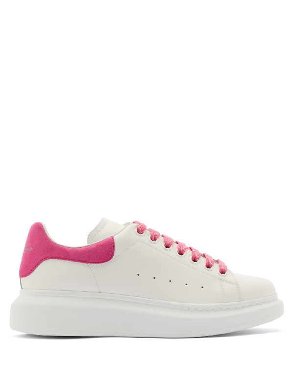pink and white alexander mcqueen trainers