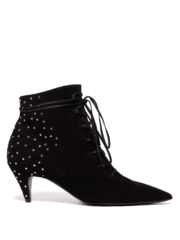 saint laurent studded boots