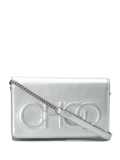 Shop Jimmy Choo Sonia Shoulder Bag In Silver