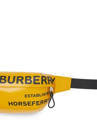 Shop Burberry Medium Horseferry Print Belt Bag In Yellow