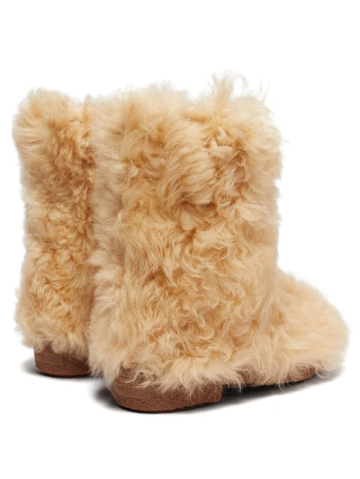 Shop Louis Vuitton Casual Style Shearling Logo Boots Boots by RinCo