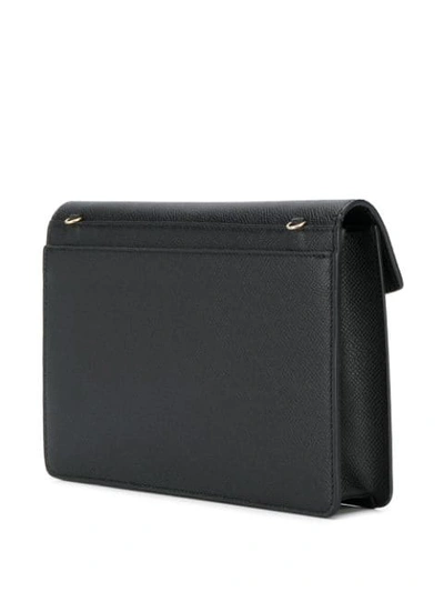 Shop Ferragamo Mini Gancini Flap Shoulder Bag In Black