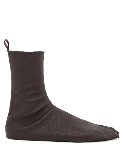 Jil Sander Split-toe Leather Socks In Black | ModeSens